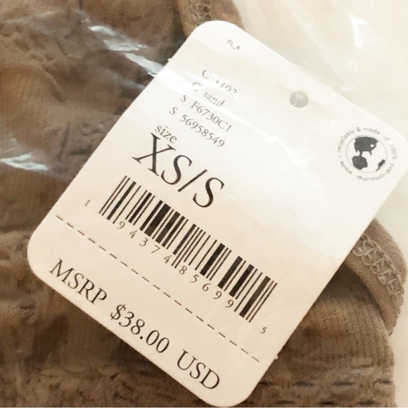 NWT INTIMATELY FREE PEOPLE Candy Textured Seamless Bralette in Sand XS/S - Picture 15 of 16